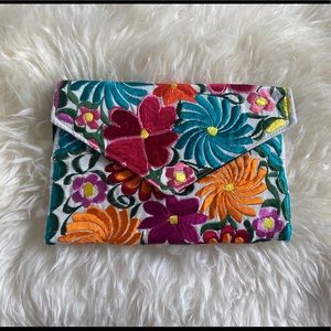 Boho clutch/purse hand embroidered